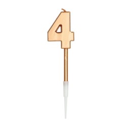 BOUGIE CHIFFRE 4 OR