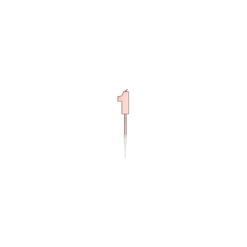 BOUGIE CHIFFRE 1 ROSE GOLD 