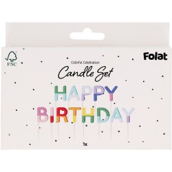 BOUGIE HAPPY BIRTHDAY MULTICOLORE