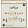 GUIRLANDE LETTRES HAPPY BIRTHDAY OR ET ROSE GOLD 1.5 M