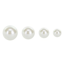 440 PERLES AUTOCOLLANTES BLANC BLANC NACRE 4 TAILLES