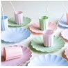 4 GOBELETS EN PLASTIQUE REUTILISABLE VERT PASTEL OU MENTHE 220 ML