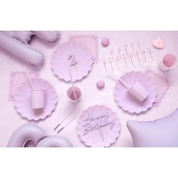 4 GOBELETS EN PLASTIQUE REUTILISABLE LILAS 220 ML