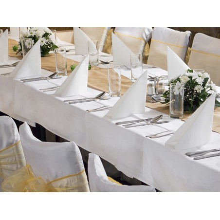 NAPPE EN TISSU BLANC BLANC 180 CM X 300 CM 