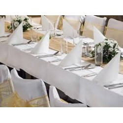 NAPPE EN TISSU BLANC BLANC 140 CM X 170 CM 