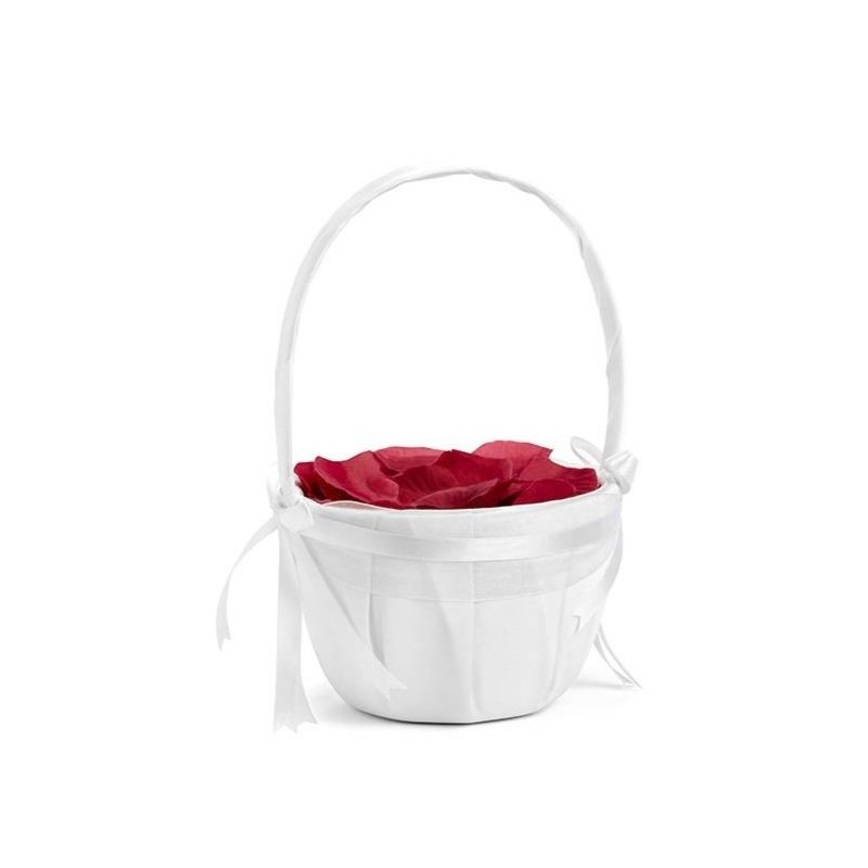 PANIER SATIN BLANC POUR BAPTEME OU MARIAGE PANIER SATIN BLANC POUR BAPTEME OU MARIAGE