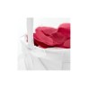 PANIER SATIN BLANC POUR BAPTEME OU MARIAGE