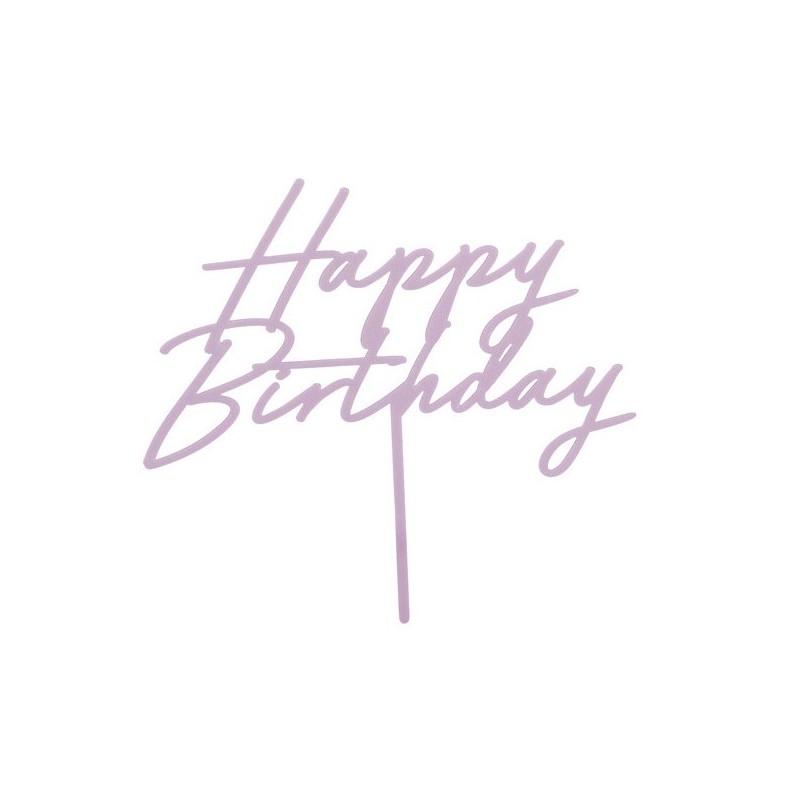 TOP OU PIQUE GATEAU CAKE TOPPER HAPPY BIRTHDAY LILAS TOP OU PIQUE GATEAU CAKE TOPPER HAPPY BIRTHDAY LILAS