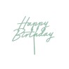 TOP OU PIQUE GATEAU CAKE TOPPER HAPPY BIRTHDAY MENTHE OU VERT PASTEL