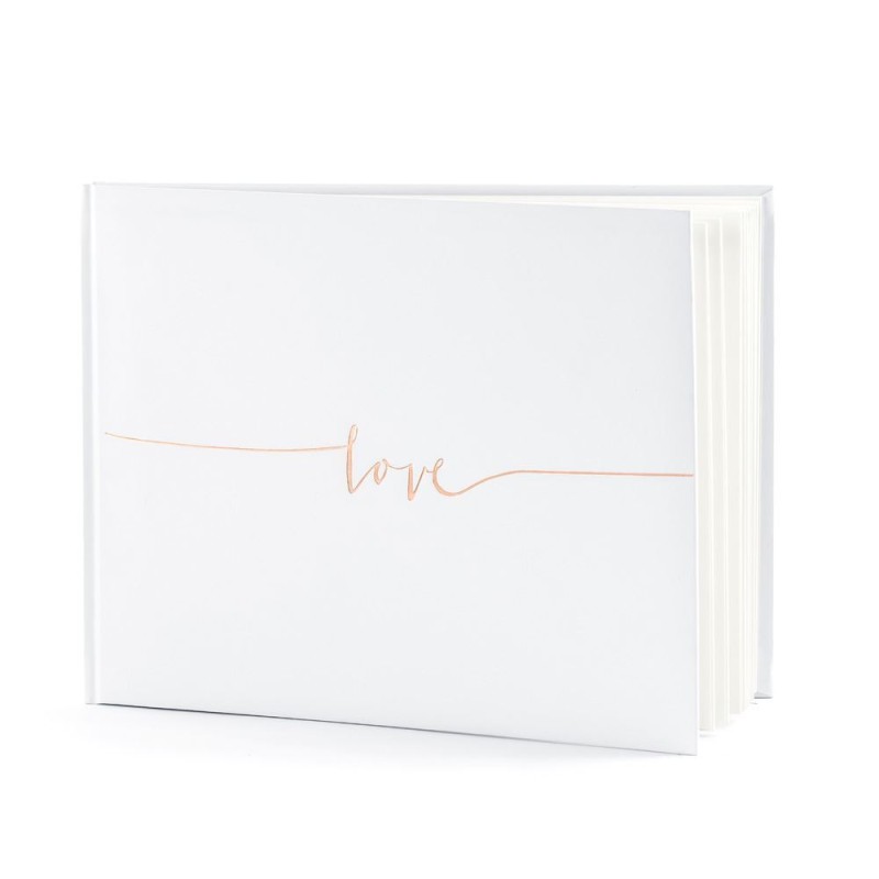 LIVRE D'OR GUEST BOOK BLANC LOVE ROSE GOLD 24 CM X 18,5 CM 22 PAGES LIVRE D'OR GUEST BOOK BLANC LOVE ROSE GOLD 24 CM X 18,5 CM 22 PAGES