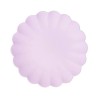 4 ASSIETTES EN PLASTIQUE REUTILISABLE LILAS 22 CM DE DIAMETRE