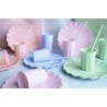 4 ASSIETTES EN PLASTIQUE REUTILISABLE LILAS 22 CM DE DIAMETRE