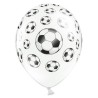 6 BALLONS LATEX 11" NOIR ET BLANC FOOT