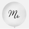 BALLON GEANT LATEX MARIAGE MR EN NOIR TAILLE DIAMETRE 1 M 