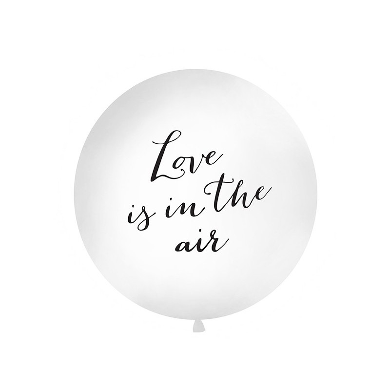 BALLON GEANT LATEX MARIAGE LOVE IS IN THE AIR EN NOIR TAILLE DIAMETRE 1 M BALLON GEANT LATEX MARIAGE LOVE IS IN THE AIR EN NOIR TAILLE DIAMETRE 1 M