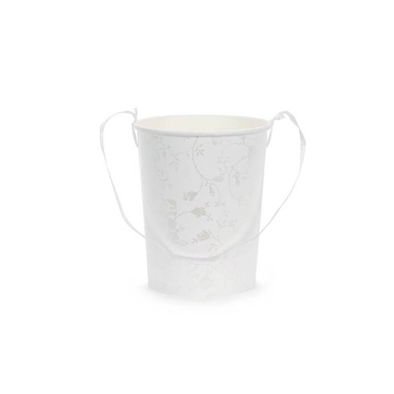 PANIER OU POT EN CARTON BLANC POUR PETALE BAPTEME OU MARIAGE PANIER OU POT EN CARTON BLANC POUR PETALE BAPTEME OU MARIAGE