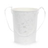 PANIER OU POT EN CARTON  BLANC POUR PETALE BAPTEME OU MARIAGE