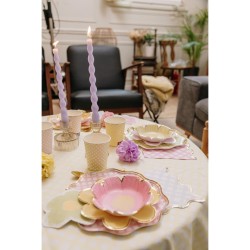 3 BOULES D'HORTENSIA A SUSPENDRE JAUNE, LILAS ET ROSE 6.5 CM 