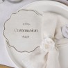 16 SERVIETTES COMMUNION EFFET LIN ET OR 31.5 X 31.5 CM 
