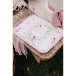 3 PLATEAUX FAIRY WORLD BLANC ET ROSE PASTEL 32 X 25.5 CM 