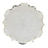 8 BOLS COMMUNION EFFET LIN BEIGE ET OR 13.5 CM 