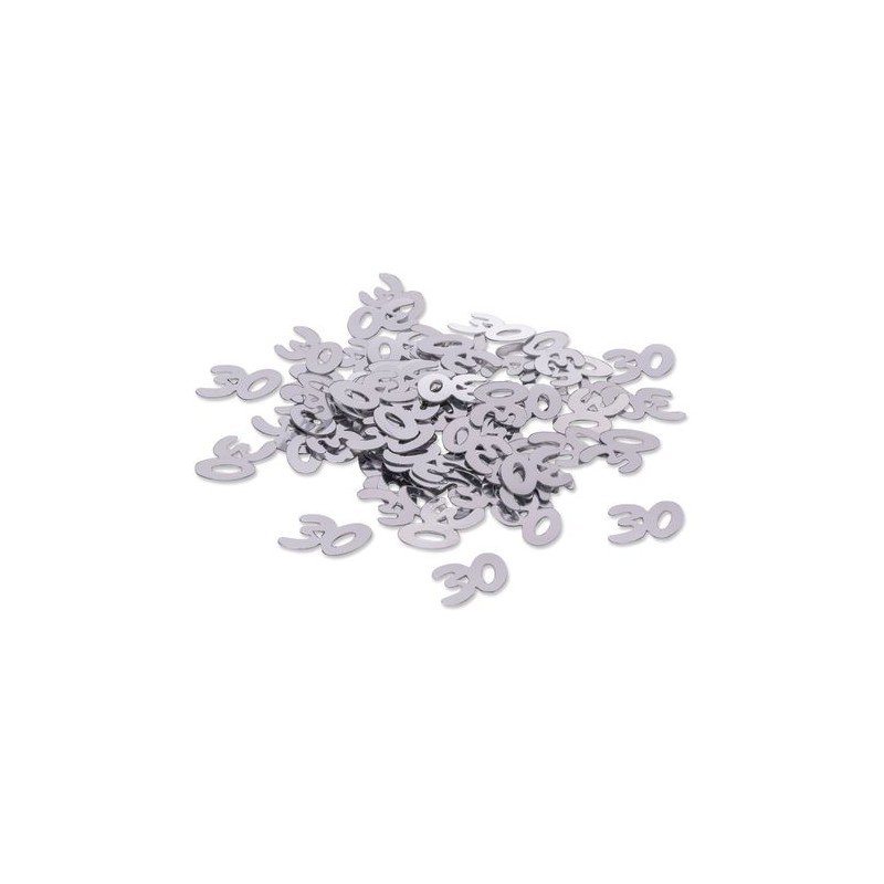 CONFETTIS DE TABLE PAPIER ARGENT 30 ARGENT 17G