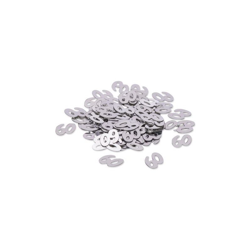 CONFETTIS DE TABLE PAPIER ARGENT 60 ARGENT 17G