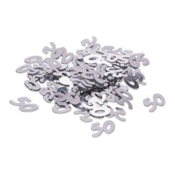 CONFETTIS DE TABLE PAPIER ARGENT 50 ARGENT 17G