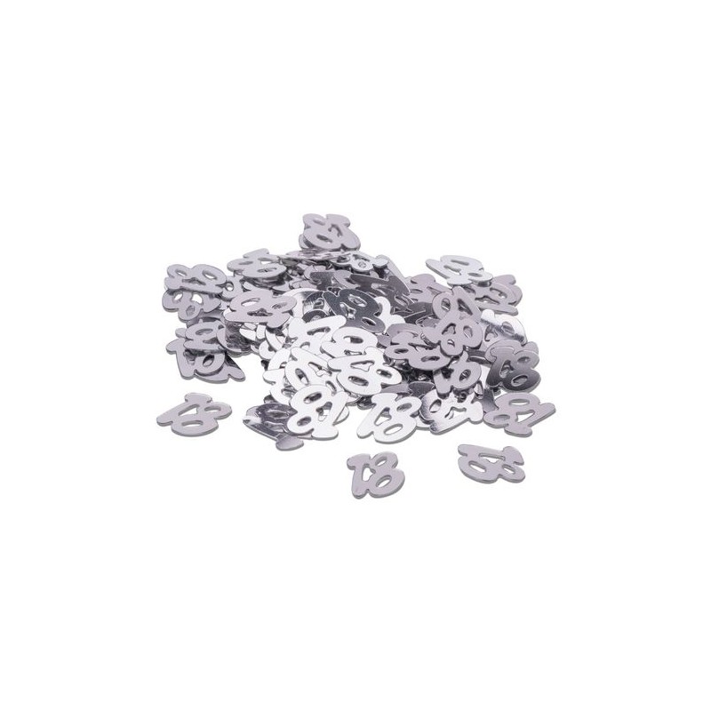 CONFETTIS DE TABLE PAPIER ARGENT 18 ARGENT 17G