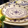8 ASSIETTES DOLCE VITE BLEU ROI, BLANC ET OR 18 CM 