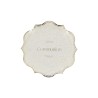 8 ASSIETTES COMMUNION EFFET LIN ET OR 18 CM 