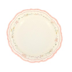 6 BOLS FAIRY WORLD BLANC ET ROSE PASTEL 13.5 CM