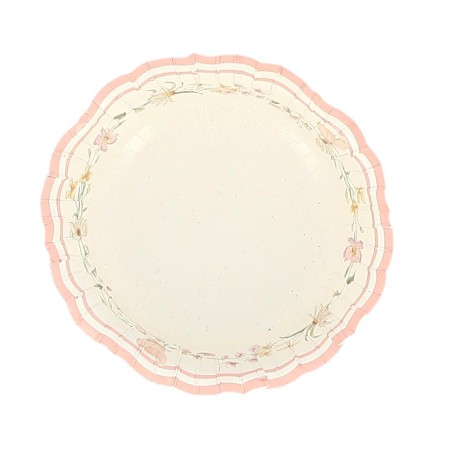 6 BOLS FAIRY WORLD BLANC ET ROSE PASTEL 13.5 CM