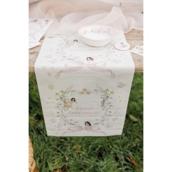 6 BOLS FAIRY WORLD BLANC ET ROSE PASTEL 13.5 CM