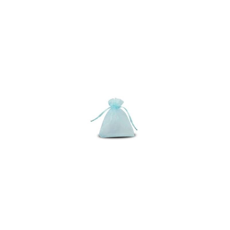 10 SACHETS ORGANZA PM BLEU CIEL