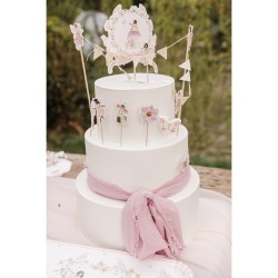 12 PICS FAIRY WORLD ROSE PASTEL 9.5 CM