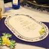 10 INVITATIONS CARTES DE VOEUX DOLCE VITA BLEU ROI, BLANC ET OR + ENVELOPPES 