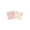 6 INVITATIONS FAIRY WORLD ROSE PASTEL ET BLANC 10 X 10 CM 