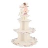 PRESENTOIR FAIRY WORLD CARTON ROSE PASTEL 3 ETAGES 44 CM 