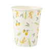 8 GOBELETS MIMOSA CITRONS ET FEUILLAGES 255 ML 