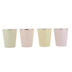 8 GOBELETS VICHY 4 COLORIS ASSORTIS 255 ML 