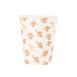 8 GOBELETS PEACHY ROSE, PECHES ET IVOIRE 255 ML 