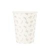 8 GOBELETS COMMUNION BLANC ET OR 255 ML 
