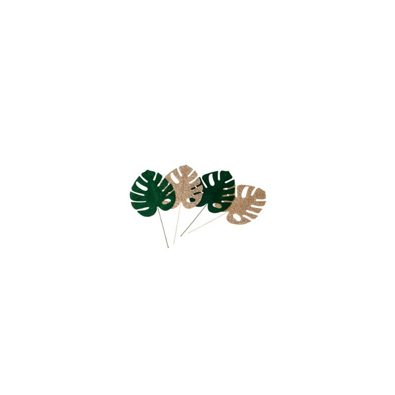 4 JOLIES FEUILLES TROPICALES 5.8 X 7 CM 4 JOLIES FEUILLES TROPICALES 5.8 X 7 CM