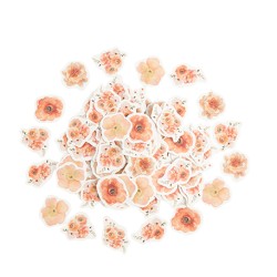 100 CONFETTIS PEACHY ROSE, PECHE ET IVOIRE DE 2  A3.5 CM 