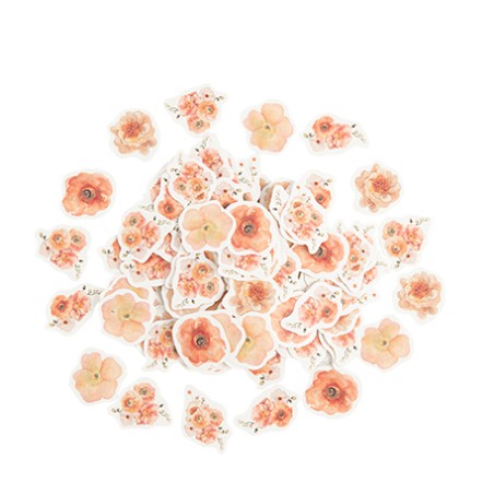 100 CONFETTIS PEACHY ROSE, PECHE ET IVOIRE DE 2  A3.5 CM 