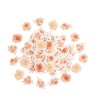 100 CONFETTIS PEACHY ROSE, PECHE ET IVOIRE DE 2  A3.5 CM 