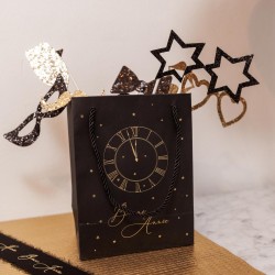 KIT PHOTOBOOTH PAILLETTES OR ET NOIRES 8 PIECES 