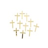 10 DECORATION CROIX EN PLEXI OR 3 X 2 CM 