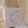 LIVRE D'OR COMMUNION BLANC ET OR 22 X 19 CM 68 PAGES 